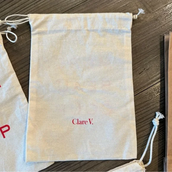 5 Pieces: Bundle of Clare V. Merci Beaucoup Drawstring Bags - Picture 4 of 6